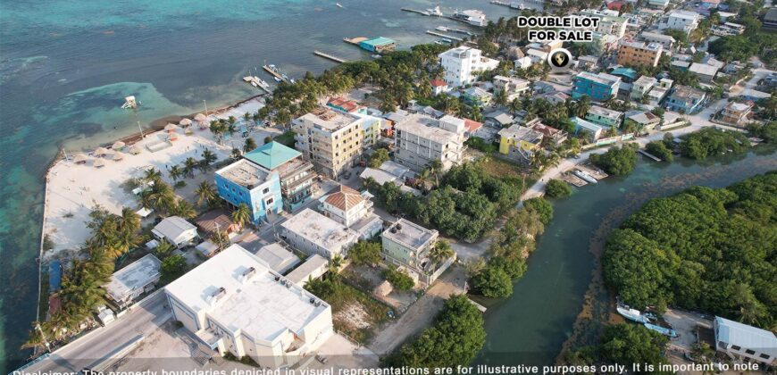 Double Lot Property for Sale Laguna Drive, San Pedro Town, Belize , Ambergris Caye, Belize