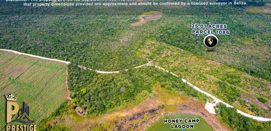 25.01 Acres Property Near Honey Camp Lagoon, Orange Walk, Belize