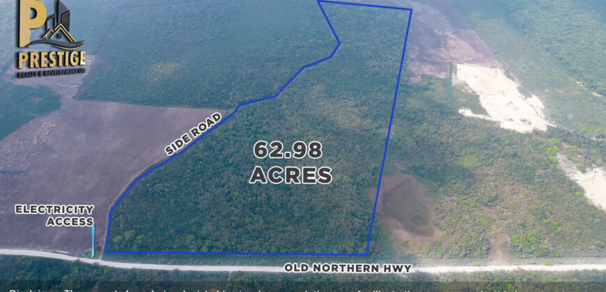 62.98 Acres Jungle Property With Electricity Access at Carmelita, Orange Walk, Old Northern High Way